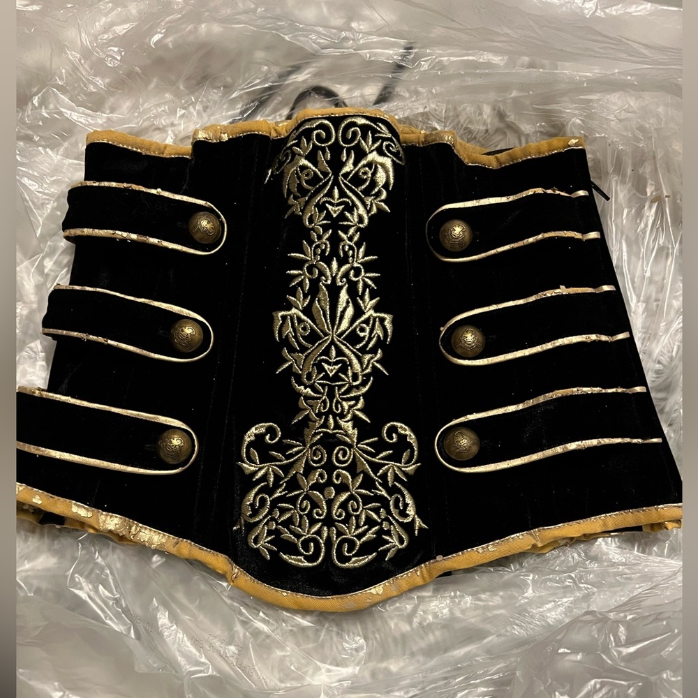 Vintage velvet waist corset